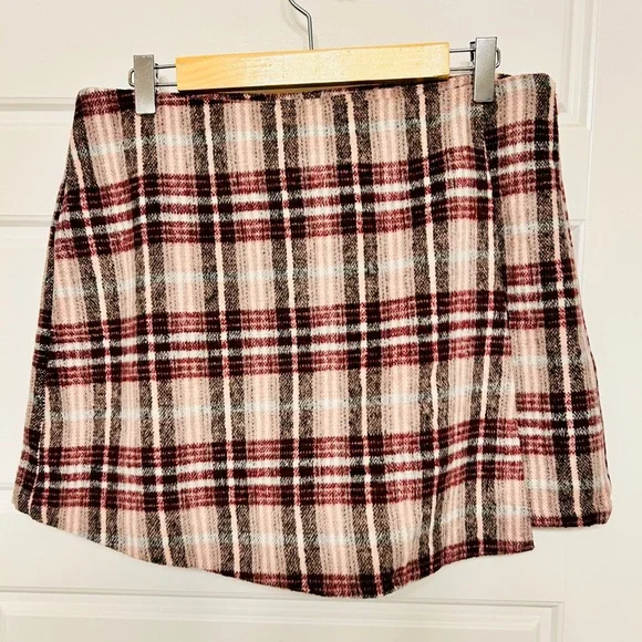 Plaid Pink and Gray Women's Skort - Picture 2 of 8